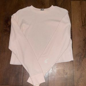 Xs all  long sleeve pink waffle textured shirt by wild fable from target